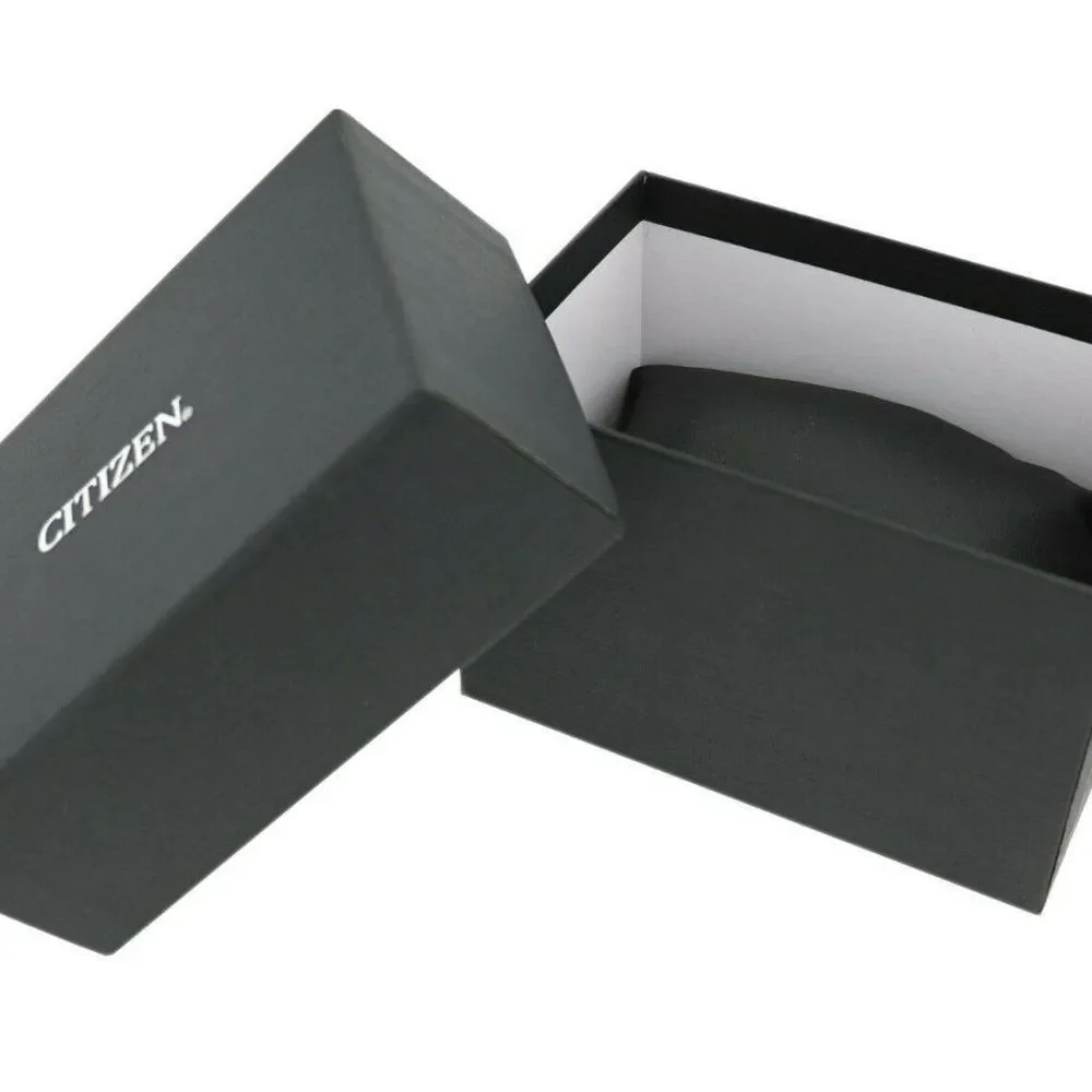 Citizen Blacked Out Ion Plated 40mm Watch! w/ box